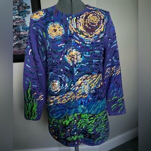 Michael Simon M Van Gogh starry
Sweater Cardigan easter Easter mothers day